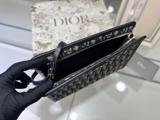 2 en 1 jacquard oblique bleu de poche de Mini Dior 30 Montaigne