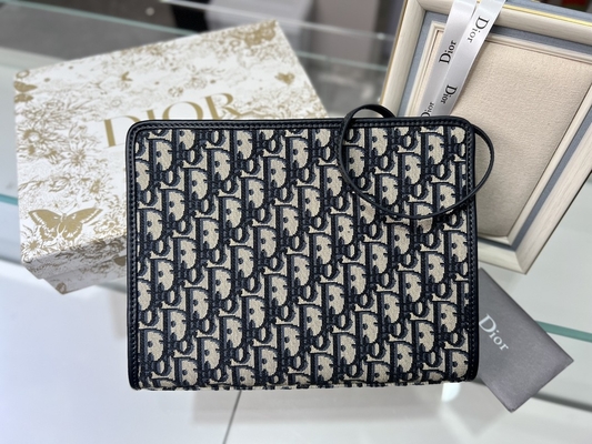 2 en 1 jacquard oblique bleu de poche de Mini Dior 30 Montaigne