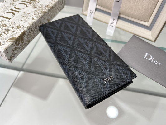 CD vertical de relief Christian Dior Mens Wallet Diamond Zippered