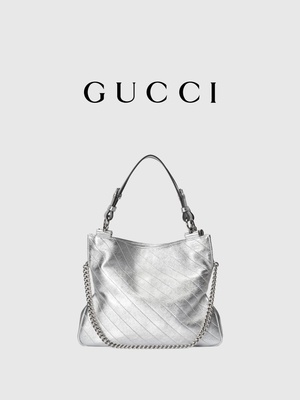 Gucci Blondie petit Tote Bag Luxury Silver White a stigmatisé des dames sac à main