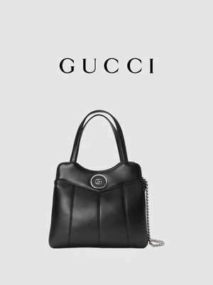 Silhouettes en cuir de Tone Gucci Tote Mini Classic de palladium
