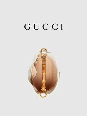 Princesse marquée en cuir blanche Diana Handbag de Gucci de sac d'épaule