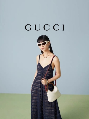 Princesse marquée en cuir blanche Diana Handbag de Gucci de sac d'épaule