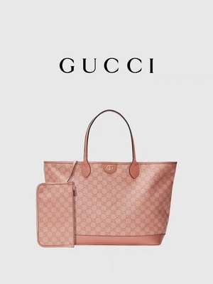 Déplacement moyen de GG Tote Shoulder Bag For Business de Gucci Ophidia de toile rose