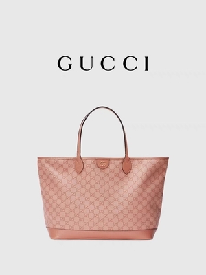 Déplacement moyen de GG Tote Shoulder Bag For Business de Gucci Ophidia de toile rose