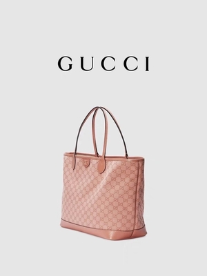 Déplacement moyen de GG Tote Shoulder Bag For Business de Gucci Ophidia de toile rose