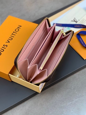 Cuir unisexe de la toile BT Sarah Monogram Wallet Damier Collaboration