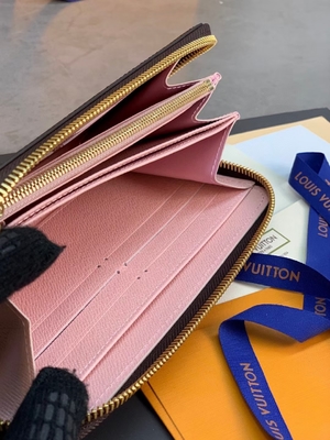 Cuir unisexe de la toile BT Sarah Monogram Wallet Damier Collaboration