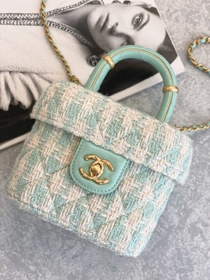 Rose de vert de sac de boîte de Mini Designer Purses Chanel Mini de monogramme de filles