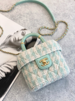 Rose de vert de sac de boîte de Mini Designer Purses Chanel Mini de monogramme de filles