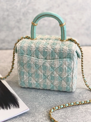 Rose de vert de sac de boîte de Mini Designer Purses Chanel Mini de monogramme de filles