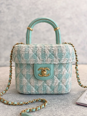 Rose de vert de sac de boîte de Mini Designer Purses Chanel Mini de monogramme de filles