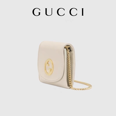 La coutume en cuir blanche a stigmatisé des sacs sac à main moyen de Blondie Gucci