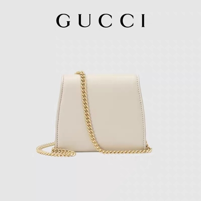 La coutume en cuir blanche a stigmatisé des sacs sac à main moyen de Blondie Gucci