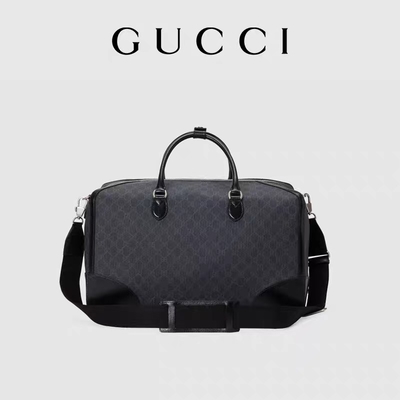 Double de verrouillage G de voyage de toile suprême noire de GG Tote Bag Gucci Mens Messenger
