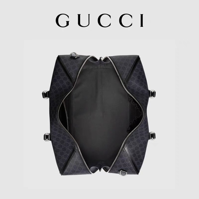 Double de verrouillage G de voyage de toile suprême noire de GG Tote Bag Gucci Mens Messenger