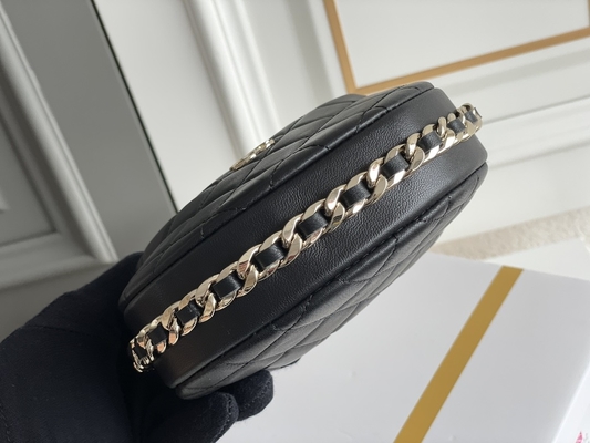 Bourse de pièce de monnaie de Mini Fabric Chanel Flap Bag du noir Ap3095 20 pouces