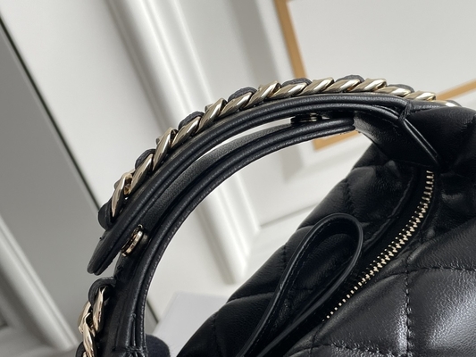 Bourse de pièce de monnaie de Mini Fabric Chanel Flap Bag du noir Ap3095 20 pouces