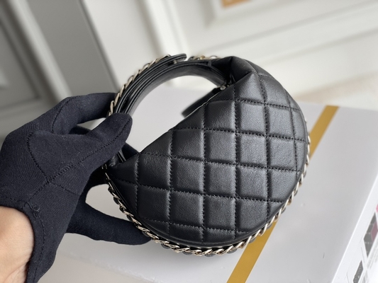 Bourse de pièce de monnaie de Mini Fabric Chanel Flap Bag du noir Ap3095 20 pouces