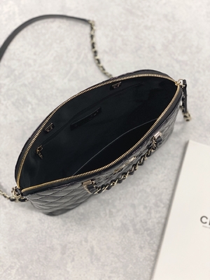 Petit Chanel Patent Calfskin Shopping Bag avec rétro Madame Style
