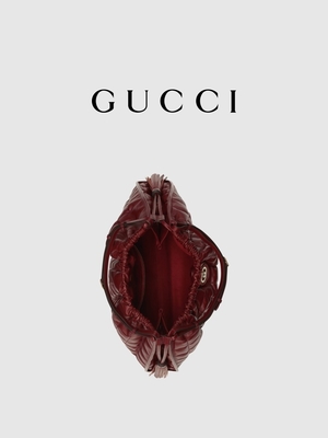 6Inch l'équilibre en cuir cramoisi Preloved a stigmatisé le sac Diana Gucci Handbag