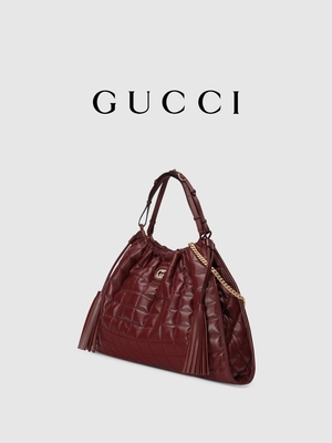 6Inch l'équilibre en cuir cramoisi Preloved a stigmatisé le sac Diana Gucci Handbag