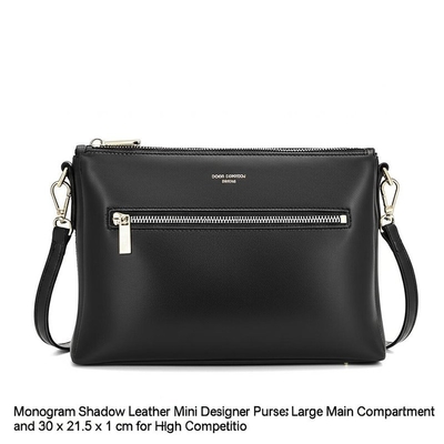 Mini-sacs à main de créateur en cuir Monogram Shadow, grand compartiment principal et 30 x 21,5 x 1 cm pour la haute compétition