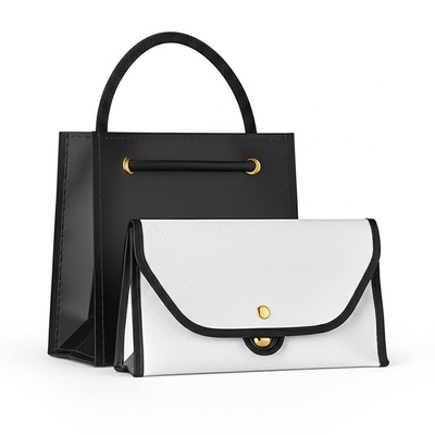 Emballage professionnel avec sacs cadeaux imprimés sur mesure Poche à emporter et étiquette iconique à rivets