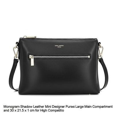 Mini-sacs à main de créateur en cuir Monogram Shadow, grand compartiment principal et 30 x 21,5 x 1 cm pour la haute compétition